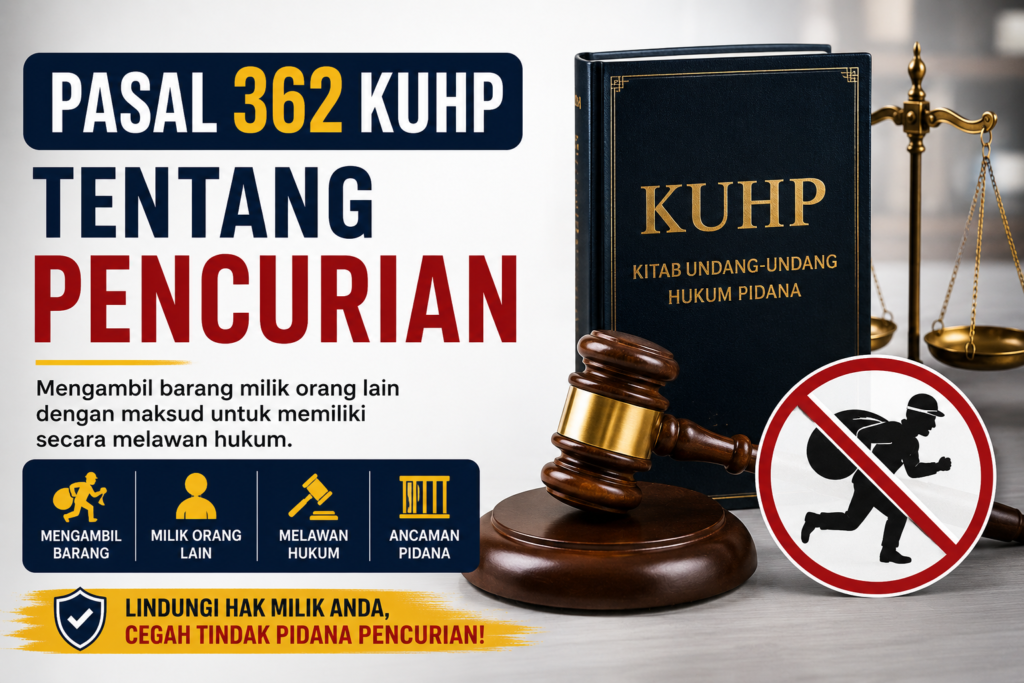 Pasal 362 KUHP Tentang Pencurian: Pengertian, Unsur, dan Ancaman Hukumnya