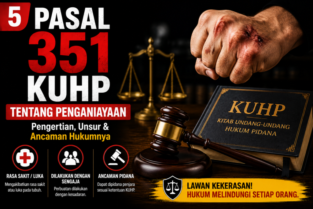 Pasal 351 KUHP Tentang Penganiayaan: Pengertian, Unsur, dan Ancaman Hukumnya